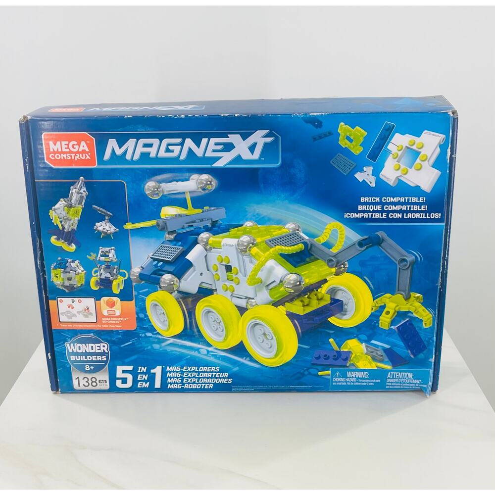 Mega Construx Magnext 5-in-1 Mag-Explorers Space Rover Building Set 136pc